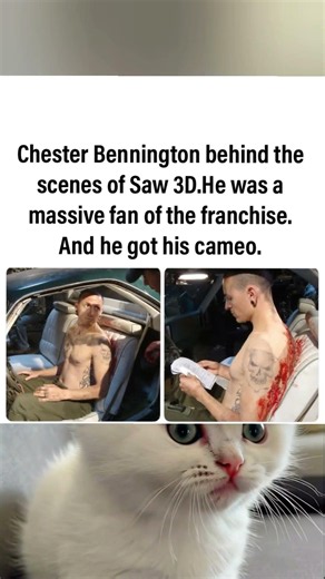 Chester Bennington behind the scenes of Saw 3D in 2010. A legend gone too soon. 🖤