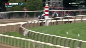 Essential Quality's tank is limitless! The Godolphin grey is your 2021 Runhappy Travers champion after a pulsating stretch battle with Midnight Bourbon! | At The Races