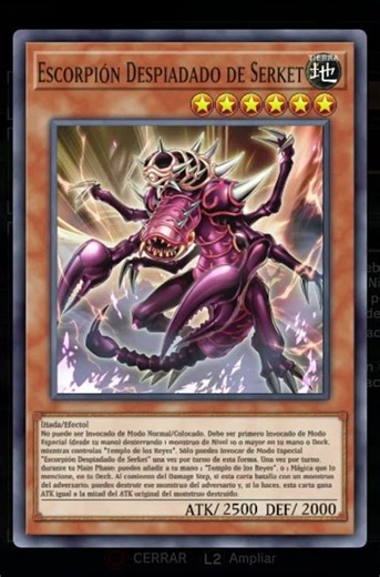 Yu-Gi-Oh! Serket's Merciless Scorpion - Earth Type Card