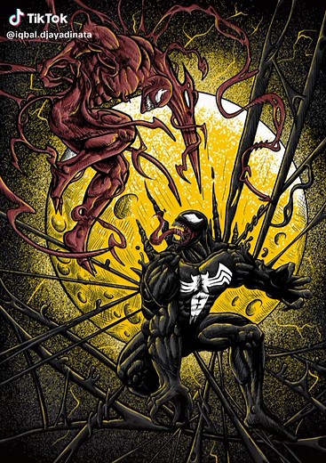 #CapCut drawing process venom vs carnage open commission please dm or email #illustration #tiktokart #opencommission #commission #clipstudiopaint #procreate #photoshop #drawingprocess #digitalillustration #tshirtdesign #tshirtillustration #artist
