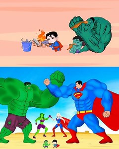 25K views · 199 reactions | Hulk Vs Superman Fight | Hulk Family Vs Superman Family #hulk #superman #superhero | Toons Forever | Facebook