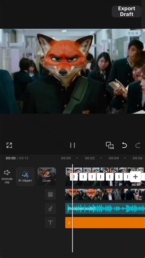 🦊🔥 Fox Face Anime Edit | CapCut Timeline Magic 🎬✨ #FoxFace #CapCutEdit #AnimeStyle #YouTubeShorts