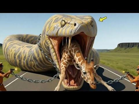 Rescue Team Saves Giraffe From Giant Python Thanks to Smart Dog🐕‍🦺