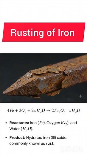 How Iron Rusts? 😱 Chemical Reaction of Rusting Explained! #shorts#icse