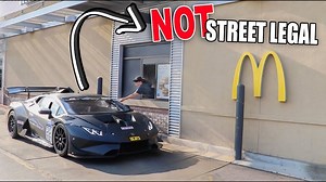 DRIVE THRU IN $1,000,000 LAMBORGHINI RACE CAR! | Tanner Fox
