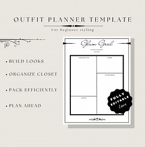 Digital Outfit Planner Template, Plan and Pack Outfits Accordingly and Have Your Own Digital Closet (novice Edition) - Etsy