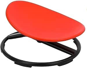 Giggle & Play Kids Swivel Chairs, Sensory Spinning Chair, Body Balance Physical Therapy Equipment, Autism Swivel Chairs, Montessori Carousel Spinning Toy Chair - 360° Sit and Spin - Assembled (Red)