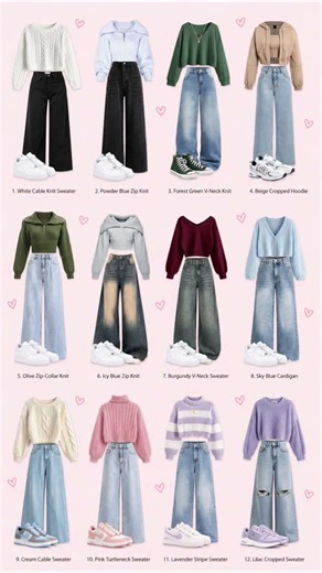 12 Cozy Sweater & Knit Outfit Ideas | Cute Winter Denim Styling Inspiration ✨ #shorts #ytshorts