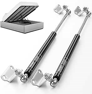 23 inch 100 lb Gas Prop Strut Shock 23" 445N/100LB Gas Spring Struts, 2Pcs Set with L-Type Mounting Brackets for Heavy Duty RV Bed Murphy Bed Large Garbage Box Floor Hatch Custom Window ARANA