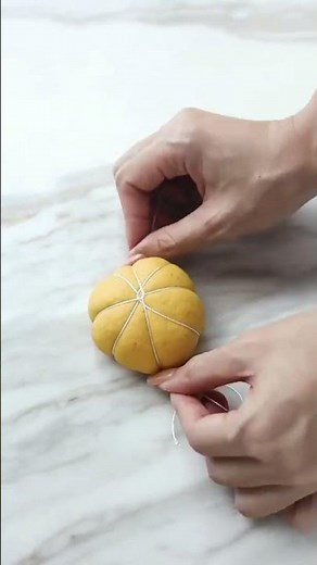 Easy To Make Pumpkin Bun Recipe #shorts