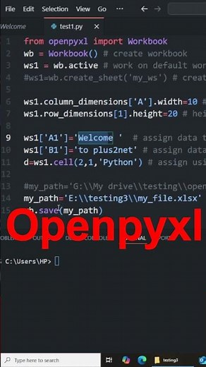 Creating Excel file in local system by using Python OpenPyXL library