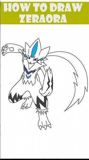 Watch Me Draw Zeraora Step by Step pokemon