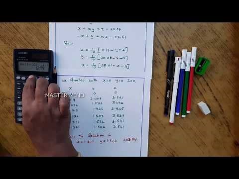 Gauss Jacobi method using fx991Ms calculator