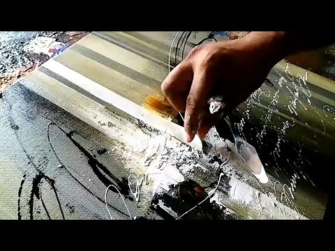Easy Acrylic Painting Technique / Using Masking Tape / Abstract Painting / Step By Step