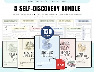 5 Self-discovery Journal Bundle for Personal Use | PDF Printable and Digital Use | Find Your Passion, Discover True Self, Find Your Why - Etsy