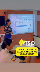 4.6K views · 54 reactions | #capacitacion #Excel ‍Nuestros estudiantes de Contabilidad del ITSO Universitario, iniciaron con la #Capacitaciónprofesional en Excel Básico e Intermedio, dirigido a los integrantes de la Sub Zona de Policía N. 22 Orellana. | Instituto Superior Universitario Oriente ITSO | Facebook