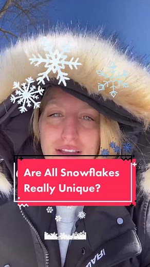 You’re *probably* as unique as a snowflake! #Science101 #LearnOnTikTok #Snowflakes #Snow #Winter