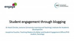 Engage: Engaging students through blogging