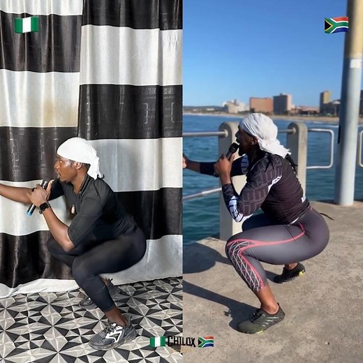 King Of Squats 🇳🇬❤️🇿🇦 Fitness Is Fun #chiloxtheexuberant #kingofsquats #trending #viral #glutes