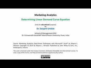 Determining equation for Linear Demand Curve