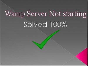WAMP SERVER Not Starting Problem Solved.