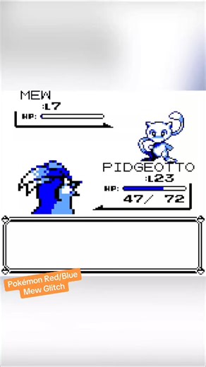 Catching Mew Glitch in Pokémon red/blue #pokemonfan #pokemon #pokemoncommunity | Pokémon lover