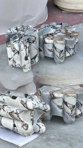 Elena Cheng | elephant white side table set the stone also called Modellato Marble #stonedesign #marbletable #sidetable #diningtable #homestyle... | Instagram