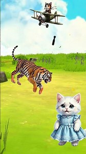 When a Kitten's Cry Summons a Heroic Biplane #cartoon #animations