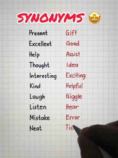 SYNONYMS‼️ #learnenglish | RRE