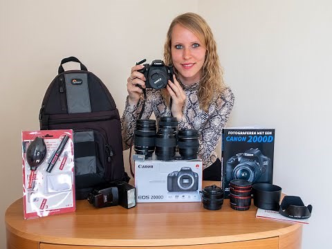 Unboxing Canon EOS 2000D & Review (+ vele extra's, o.a Lenzen, Tas)