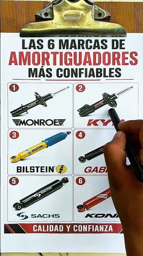 top 6 marcas de amortiguadores 😃💯 #mecanico #mechanic #automotriz #auto #motor