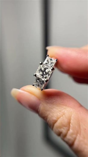 White Gold Trilogy Engagement Rings #engagementring #trilogy #diamondring