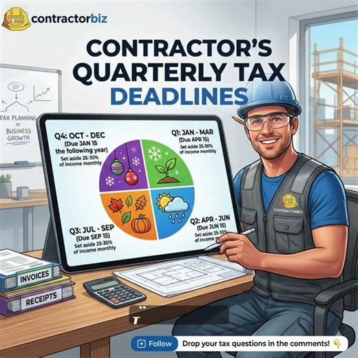 Quarterly tax payments for contractors
