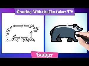 "Learn How to Draw an Easy Badger Step-by-Step | Simple Badger Drawing Tutorial for Beginners"