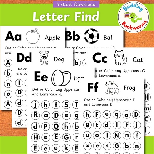 Alphabet Find the Letter Worksheet Toddler ABC Search Activity Preschool Seek and Find Kindergarten Learn Letter Identification Kid - Etsy