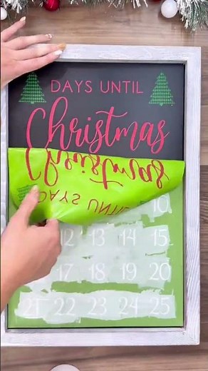 DIY Christmas Advent Chalkboard