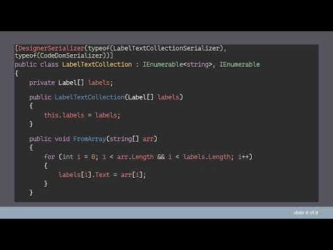How to Implement Design Time Serialization for Custom Properties in C# Windows Forms