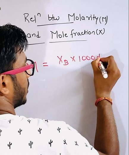 Relation between Molarity and Mole Fractions || Chemistry ⚛️ #chemistry #youtubeshorts #shorts