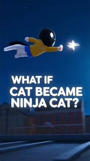 Cute Cat Becomes NINJA CAT! 😱🐱🥷 #shorts