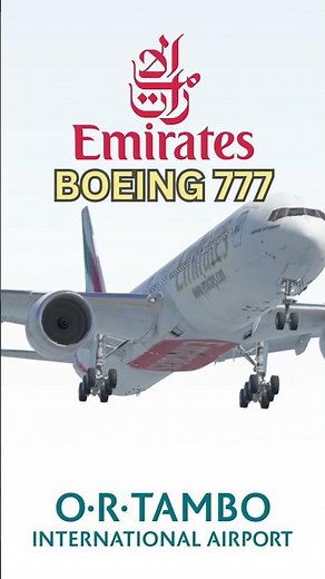 Emirates Boeing 777 Smooth Landing at OR Tambo International Airport | Infinite Flight