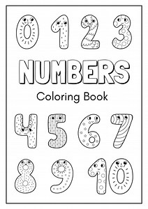 Printable Numbers Coloring Worksheets: Fun Math Activity (PDF Download) - Etsy