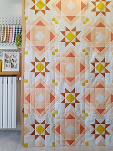 Interlaced Stars Quilt Pattern - PDF Patchwork Pattern Digital Download - Confident Beginners Star Quilt Block - Skill Builder Quilting - Etsy