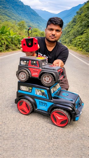 RC Mahindra Thar Small vs Big Remote Control Car Test 🔥😱