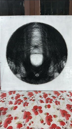 HOW TO DRAW WITH THREAD || THREAD ART || STRING ART ||