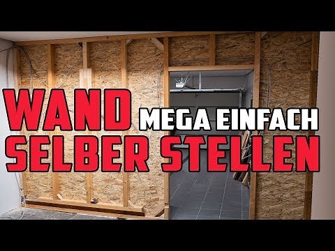 Wand selber bauen 🔥 Ständerwerk aus Holz mit OSB verkleiden