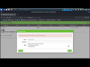 how to configure new scan config in openvas tool in kali linux