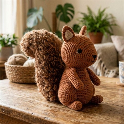 Crochet Squirrel Amigurumi Pattern : Easy Beginner Squirrel Plush Toy (PDF Download) - Etsy