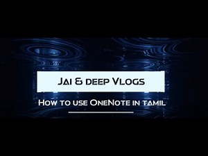 How to use OneNote in Android (tamil)