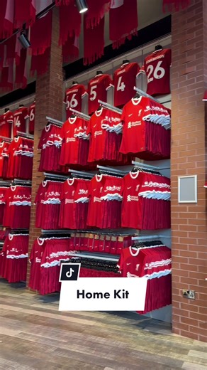 OUR 23/24 HOME KIT 😍❤️ #lfc #liverpool #behindthescenes #store #nike #anfield #fyp #foryoupage