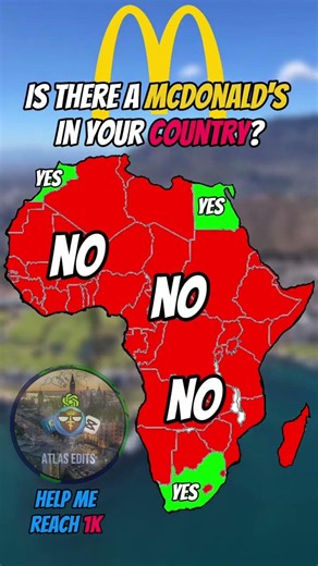 Is there a McDonald's in your country? #mapping #africa #mcdonalds #creatorsearchinsights